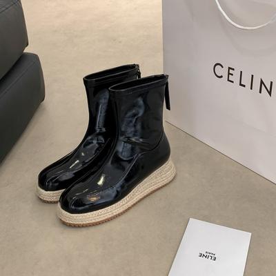 Версия из коровьей кожи~ Модные универсальные ботинки челси на короткой голени из натуральной кожи, новые ботинки Мартина на платформе, женские