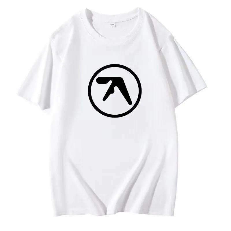 Мужская забавная презентационная модная мужская черная футболка Aphex Twin с короткими рукавами, мужская футболка с принтом из хлопка с короткими рукавами
