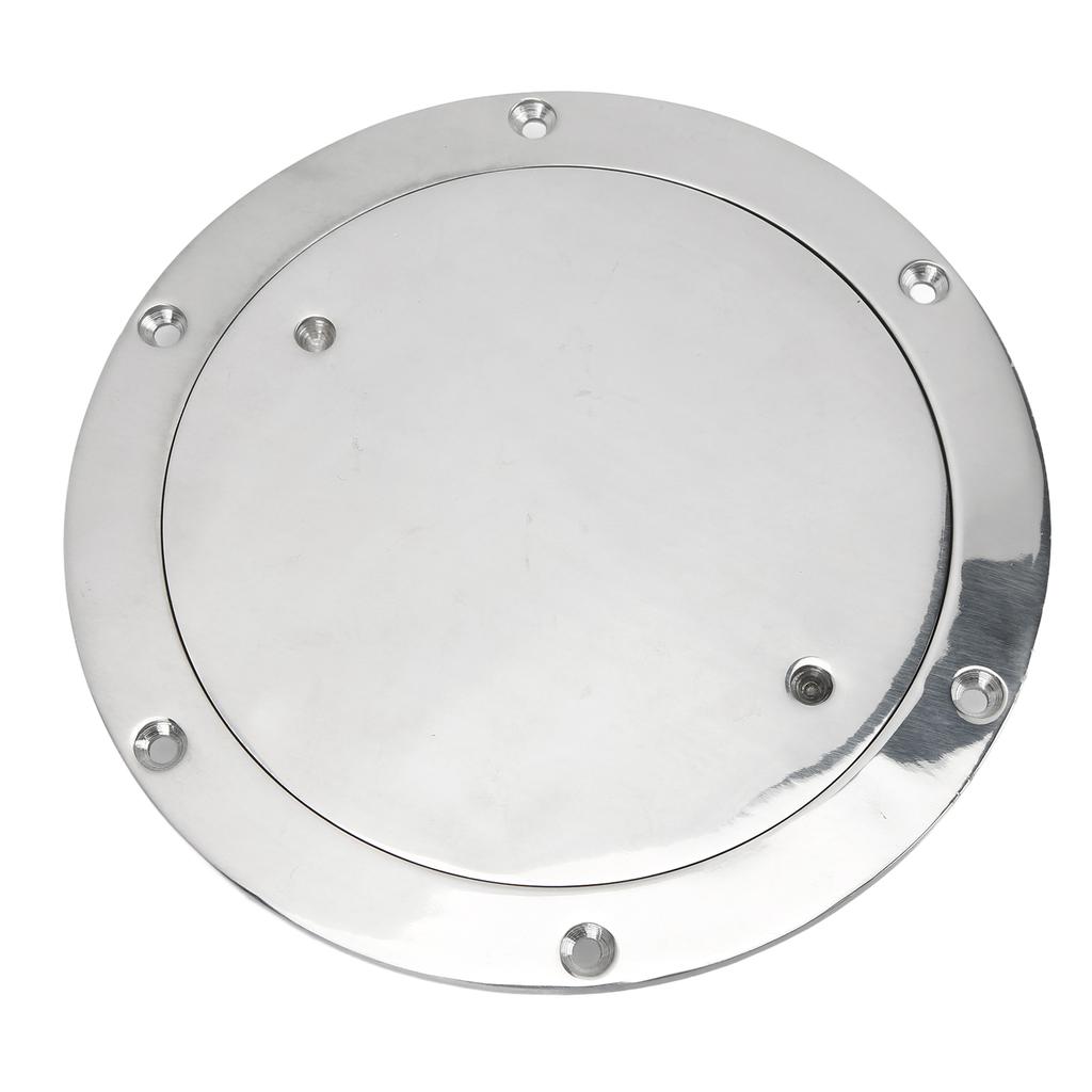 6 дюймовая крышка люка палубной плиты круглая нержавеющая сталь 316 водонепроницаемая противоскользящая зеркально полированная поверхность