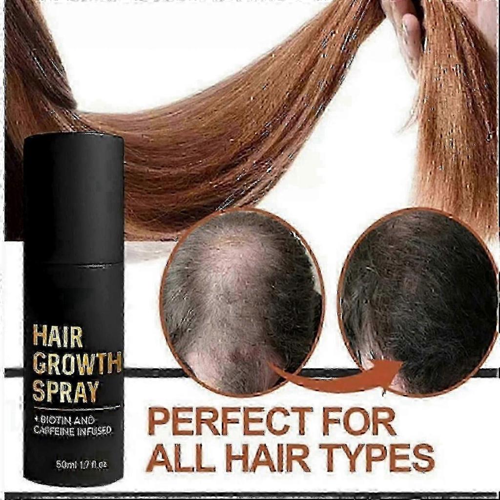 3pcs Halogrow Hair Growth Spray With Biotin Caffeine - Fast-acting Hair Regrowth Treatment For Thinning Hair In Men Women