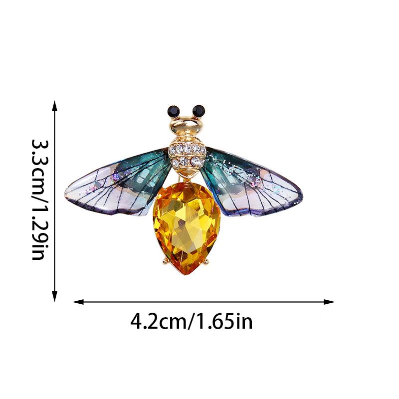 Брошь-бабочка-стрекоза-пчела, насекомое, эмаль, жемчуг, кристалл и стразы, корсажные броши