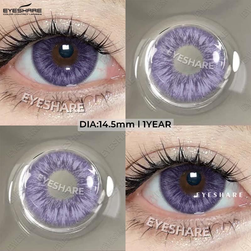 Eyeshare Новые цветные контактные линзы, сине-зеленые модные линзы для очков, черные натуральные косметические линзы, розовые кофейные нежные линзы, коричневые линзы, 1 пара