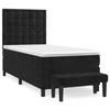 3138069 vidaXL Divan-lit Tapissier Avec Matelas Noir 100x200 Cm Velours