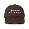 Унисекс Бейсболка в корейском стиле 'No New Friends' с вышивкой и козырьком