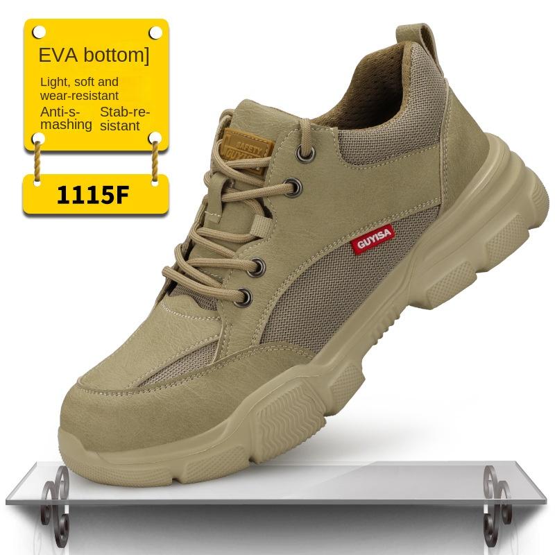Labor Insurance Shoes Men's Anti-smash and Anti-puncture Wear, Light, Comfortable, Non-slip, Waterproof and Wear-resistant Safety Shoes