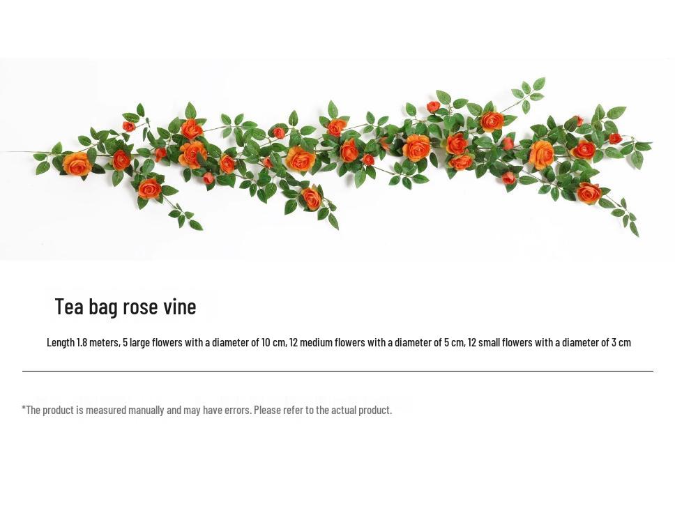 Artificial Rose Vine for Outdoor Decor - Hanging, Shading & Balcony Beautification