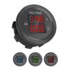 LED Waterproof Dual Voltage Mini Round Panel Digital Voltmeter Tester Monitor for Marine Car ATV Motorcycle RV