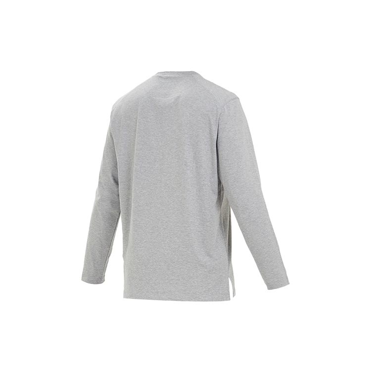 Y-3 Классическая футболка с длинным рукавом с логотипом Хизер Серые мужские топы GK4516