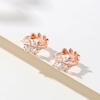 Серьги-гвоздики женские Mori с веткой и листом простые, маленькие, свежие, милые и универсальные изысканные серьги подарки на фестиваль Циси