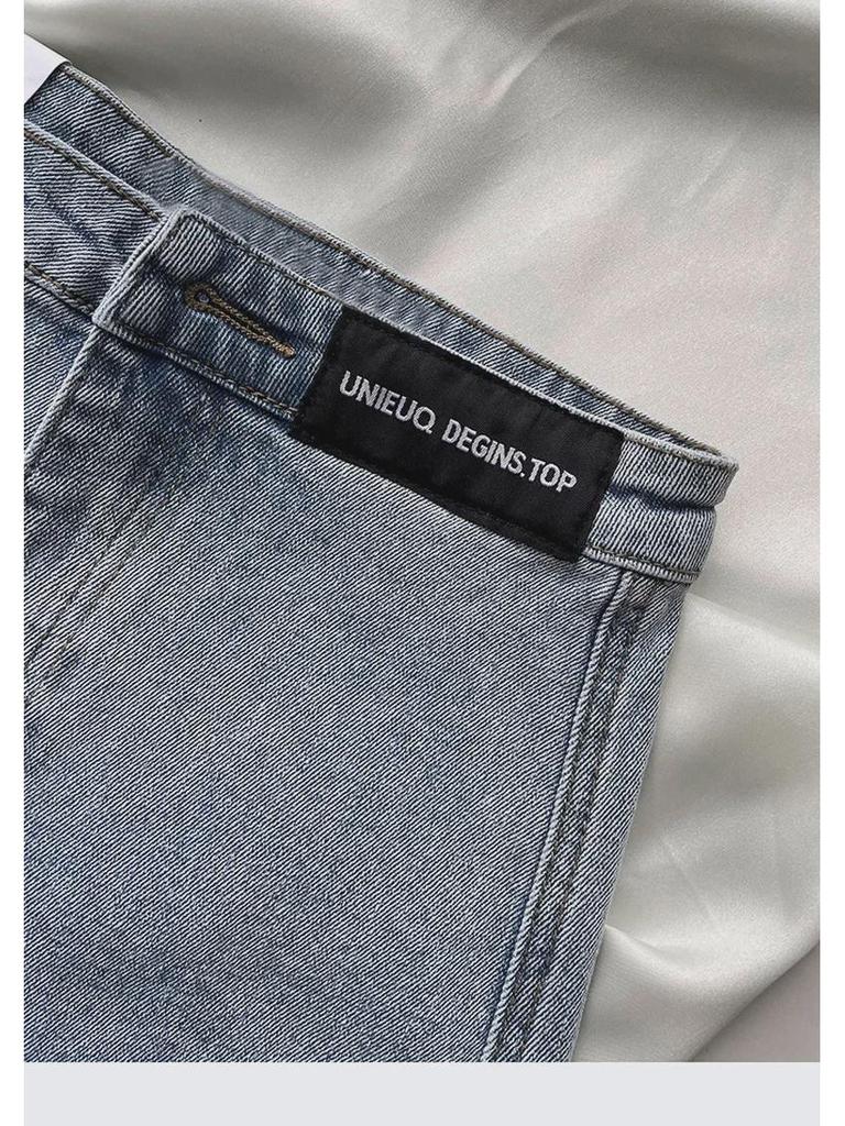 Женские джинсовые шорты с высокой талией - лето 2022 г., облегающий крой, А-силуэт, эластичные, стиль интернет-знаменитости