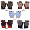 Students Children Fashion Knitted Glove Half-finger Gloves Thickening Gloves Winter Warm Mittens