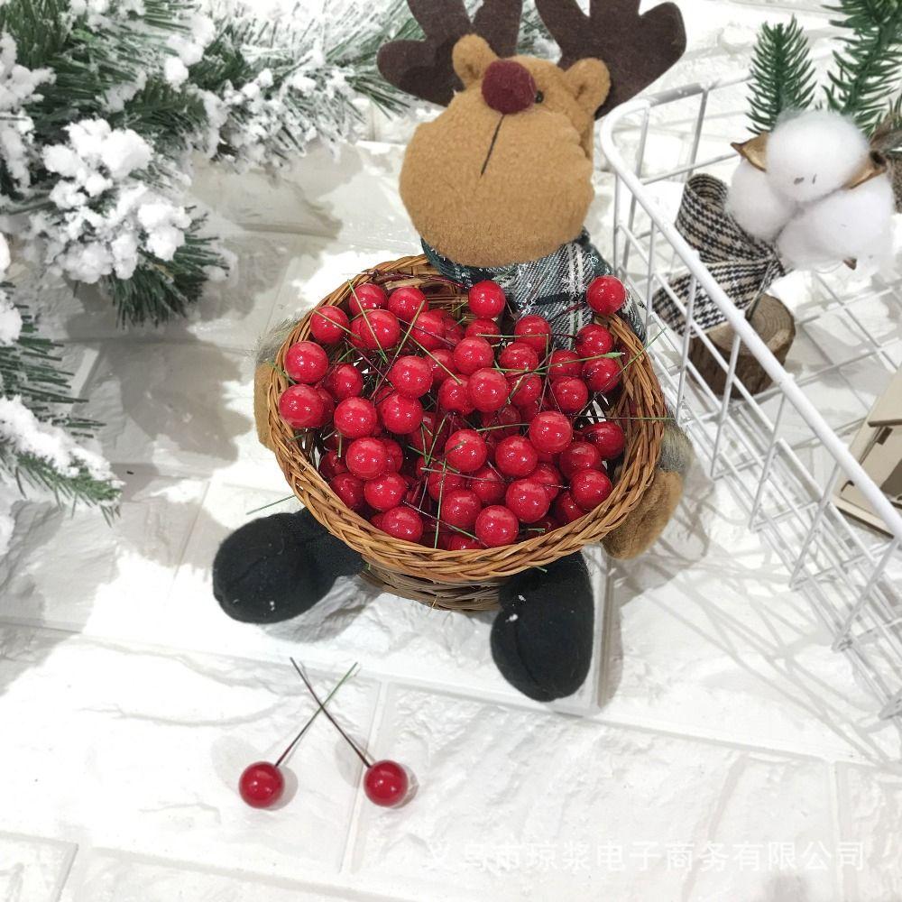 Box Decorated Plastic Beautiful artificial flower artificial Cherry Christmas Decoration Fake Fruit