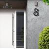 Черные номера домов, буквы с номерами дверей для наружных вывесок, простая установка, пластиковые матовые цифры, буквы, знак для почтового ящика домашнего адреса