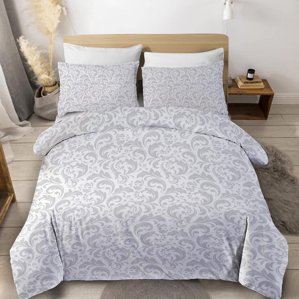 Shabby Chic Floral Duvet Cover Set Vintage Rose Butterfly Pattern Watercolor Flowers Bedding Set 2/3pcs,Botanical Comforter Sets