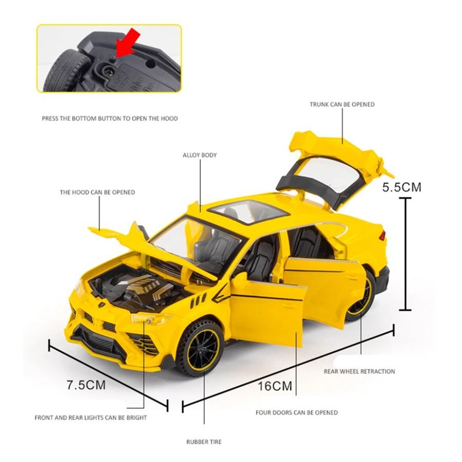 1/32 Lamborghini URUS SUV литой спортивный автомобиль модель литой игрушечный транспорт металл модель автомобиля имитационная коллекция детская игрушка подарок
