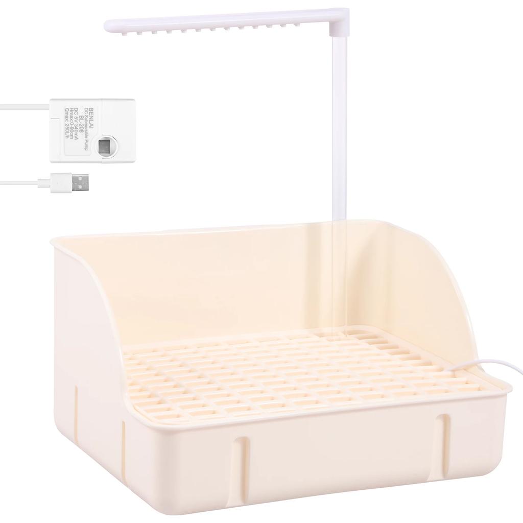 Automatic Pet Bird Bathtub Enduring Parrot Bath with 360 Degree Rotating Shower Head Splashproof pet Shower Cubicle for Cockatoo