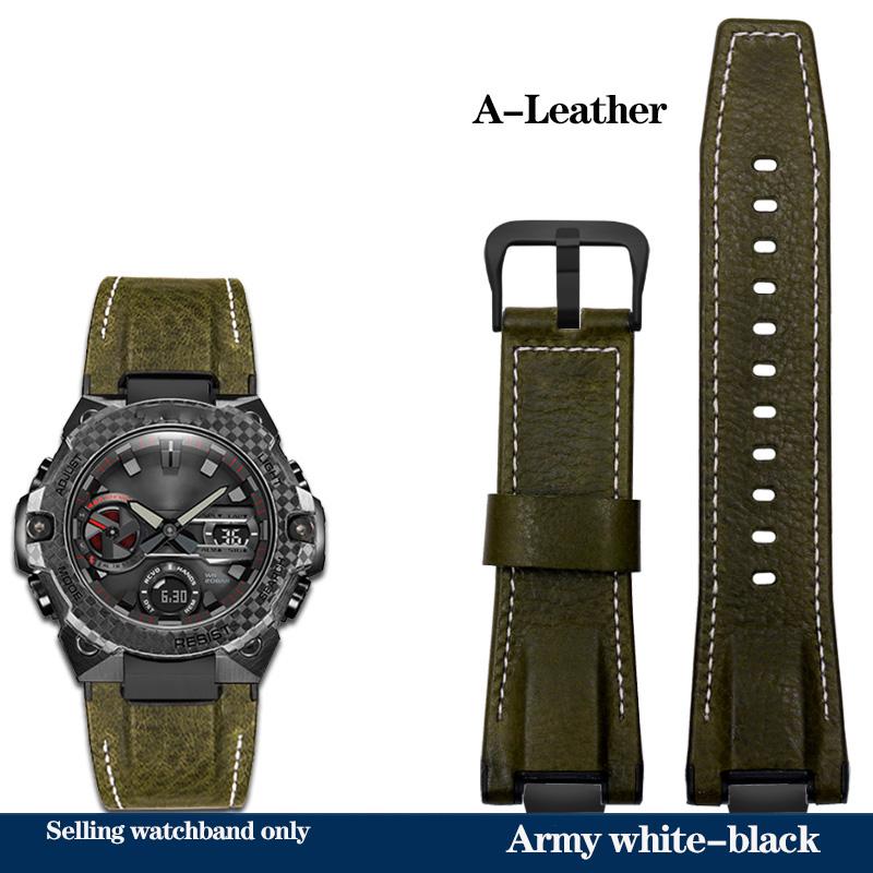 Новый ремешок для часов из натуральной кожи Casio Steel Heart Watch Серия GST-B400 GST-B400BD Модифицированный ремешок Нейлоновый спортивный браслет Мужской