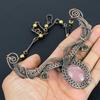 Rose Quartz Handmade Latest Design Jewelry Necklace, 999 Copper Wire Wrapped Gemstone Necklace, Gift For Mother