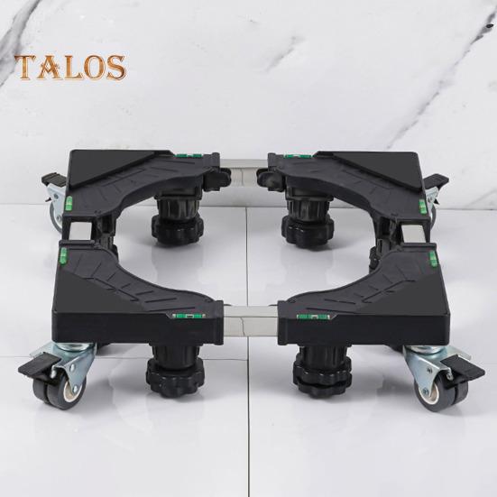 Adjustable Fridge Stand Stable Heightening Bracket Universal Washing Machine Dryer Stand Base with 360-Degree Rotating Wheels
