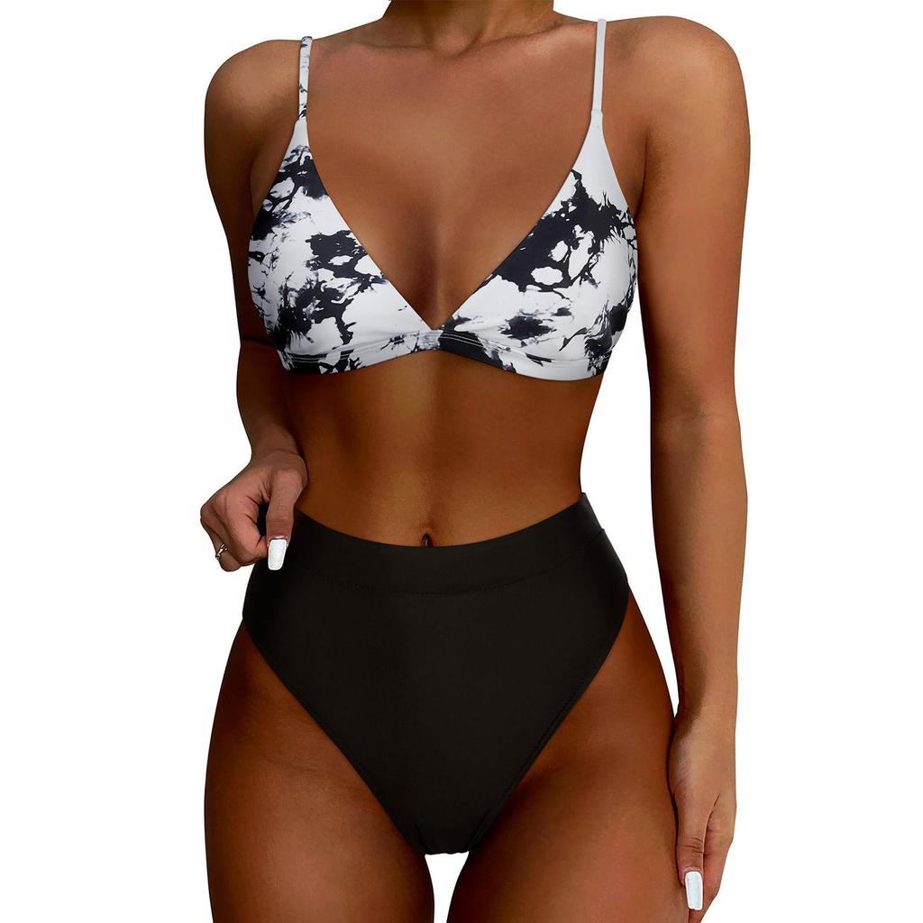 Женский раздельный сексуальный бикини, модный бюстгальтер с высокой талией, мягкий купальник без стального бюстгальтера