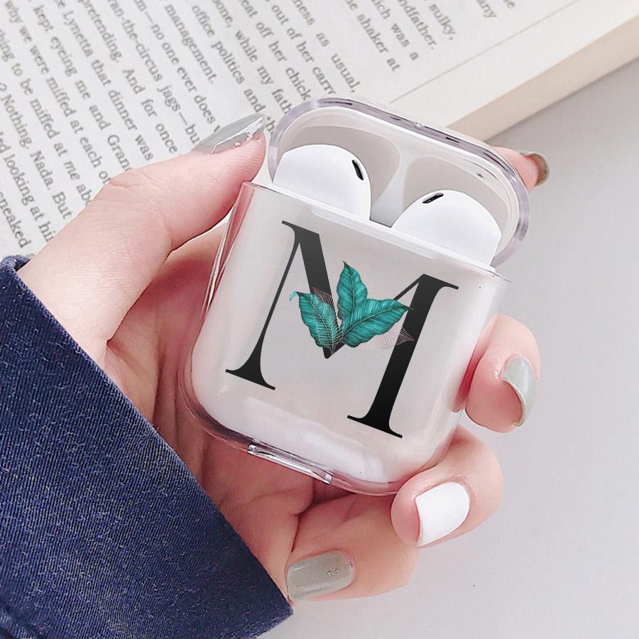 Чехол для AirPods с буквами алфавита для Apple Airpods 3 Pro, беспроводной Bluetooth-гарнитура, защитный чехол, прозрачный чехол для зарядки