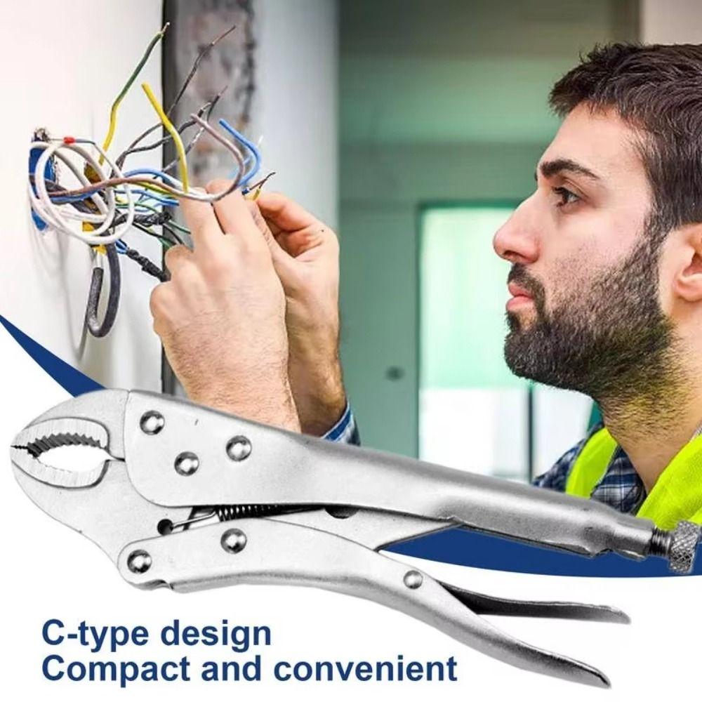 Heavy Duty Locking Pliers Circular Mouth Curve Jaw Spanner Durable Vise Vice Grips  Clamping Parts