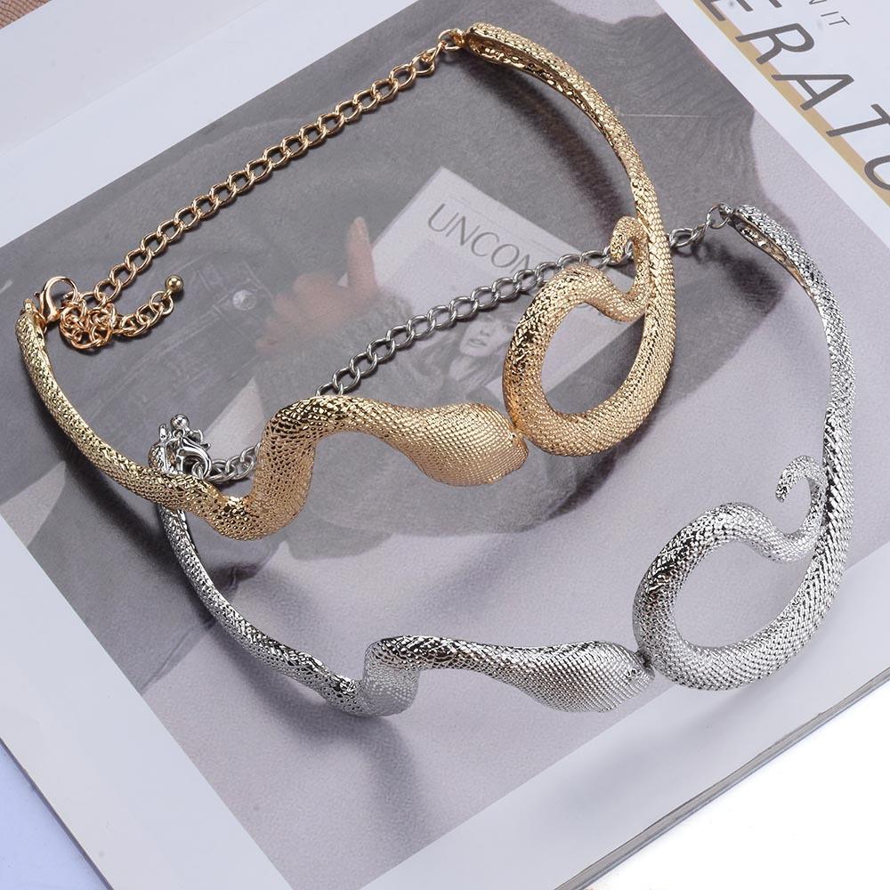 Alloy Animal Shape Snake Necklace Female Retro Simple Hip Hop Necklace