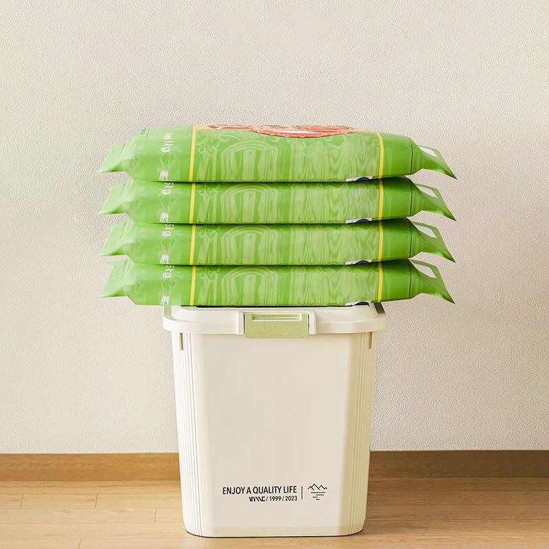 Контейнер для риса Коробка для хранения риса Герметичный диспенсер для хлопьев с защелкой Защищенный от насекомых контейнер для зерна и корма для домашних животных Кухонный органайзер