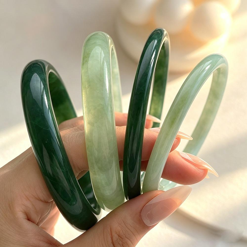 4Pcs/Set Resin Bangle Stackable Boho Bracelets Fashion Geometric Bracelets Women