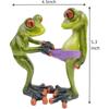 1pcs Frog Statue Cute Creative Funny Green Frog Sculpture For Home Office Desk Bathroom Decoration