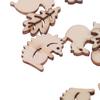 50 Pcs Mixed Wooden Craft Squirrel Leaves Mushroom Shape Hedgehog Decoration