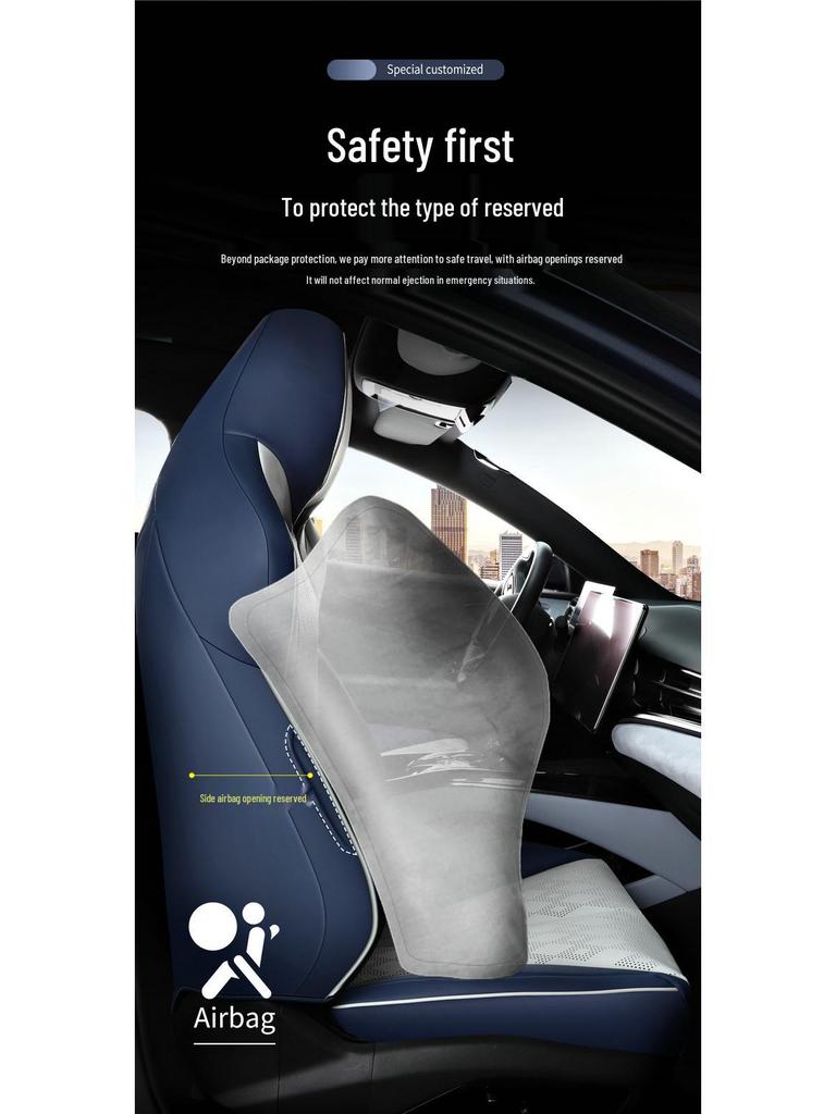 Чехол на сиденье BYD Seal: Перфорированная, Дышащая, Роскошная, Подушка-полупакет для всех сезонов.