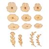 Wooden Silhouettes - Artemio - My Essentials - 21 Flowers - Natural - 30 To 50 Mm