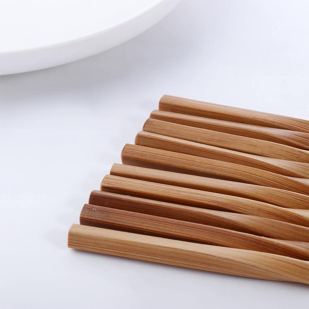Кухонная утварь Заостренные палочки для еды Многоразовые палочки для жареного теста Бамбуковые палочки для еды