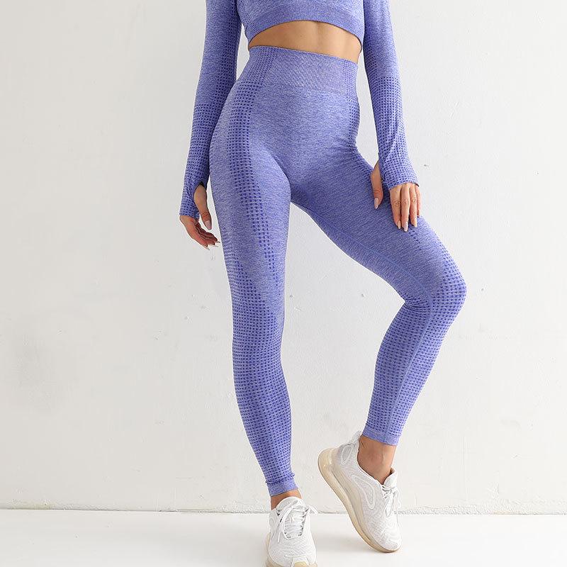 Женские бесшовные леггинсы с высокой талией для йоги и бега