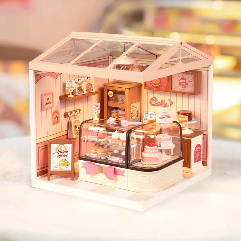 Robotime DIY Miniature House Kit Dollhouse Model Building Craft Kit Birthday Creative Gifts for Adults Kids Flavorful Ice Cream