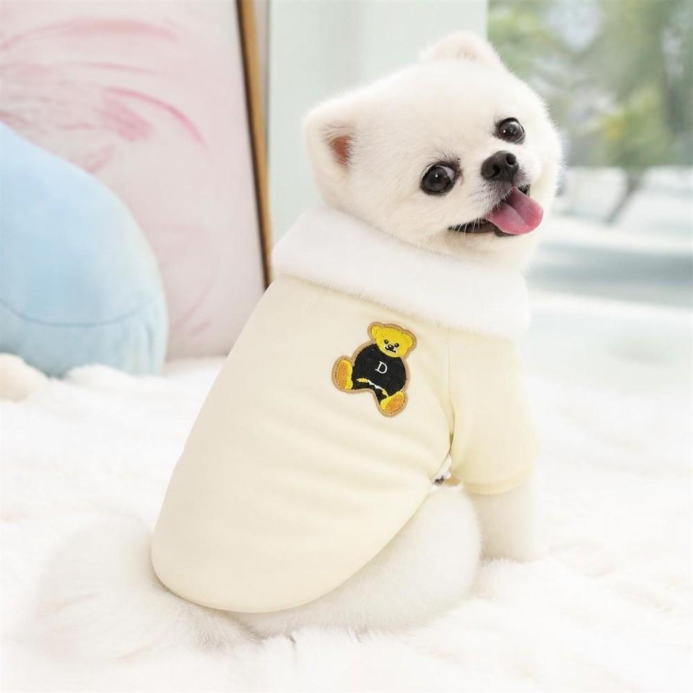 Plush Dog Hiking Jacket Windproof Dog Vest Coat Cute Dog Bodysuit  Puppy