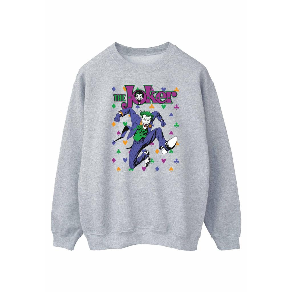 DC Comics Womens/Ladies Batman Joker Cards Jump Sweatshirt
