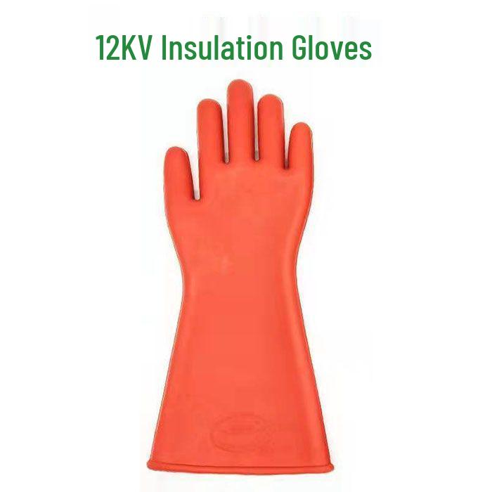 High-Voltage Insulating Gloves: 10KV-20KV Rubber, Anti-Shock, Anti-Static, Electrician Safety (12KV).