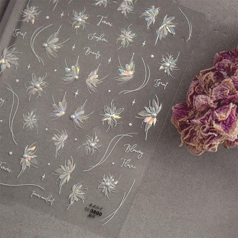 Изысканные самоклеящиеся декоративные наклейки для дизайна ногтей Милые наклейки для дизайна ногтей в виде бабочек Креативные наклейки для дизайна ногтей в виде фей Подарки