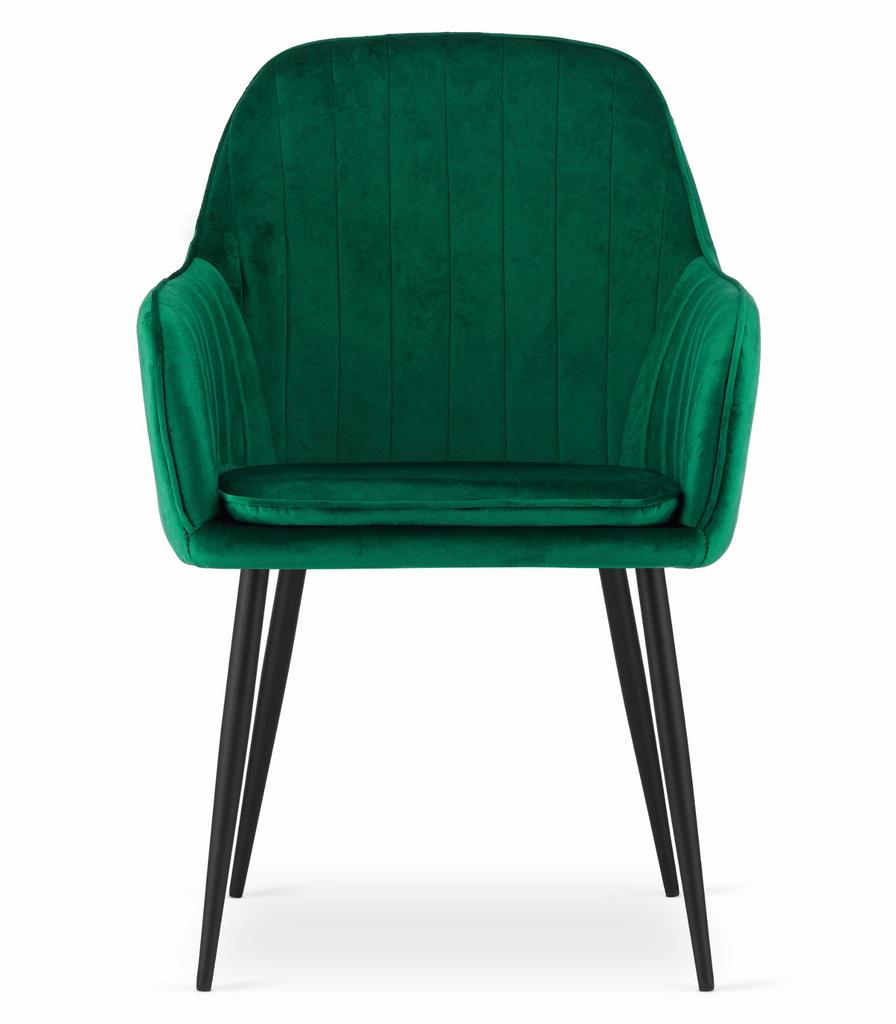 LUGO chair - green velvet / black legs x 1