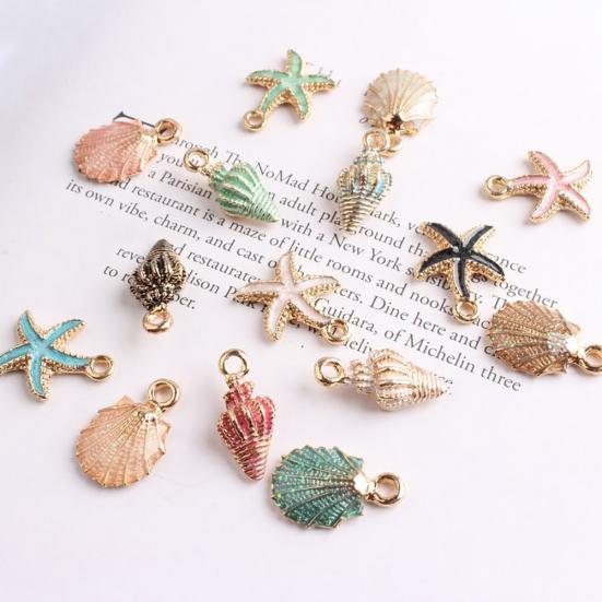 10шт океанская ракушка морская звезда подвески подвески ручной работы DIY изготовление ювелирных изделий