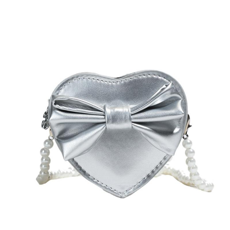 Pu Mini Heart Shape Crossbody Bag With Stitching Detail For Casual Outings