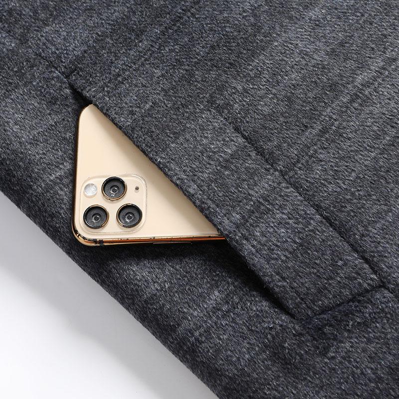 Осенне-зимнее шерстяное пальто со съемной двухсторонней подкладкой для мужчин, шерстяные пальто для людей среднего и пожилого возраста, шерстяные пальто средней длины для пап