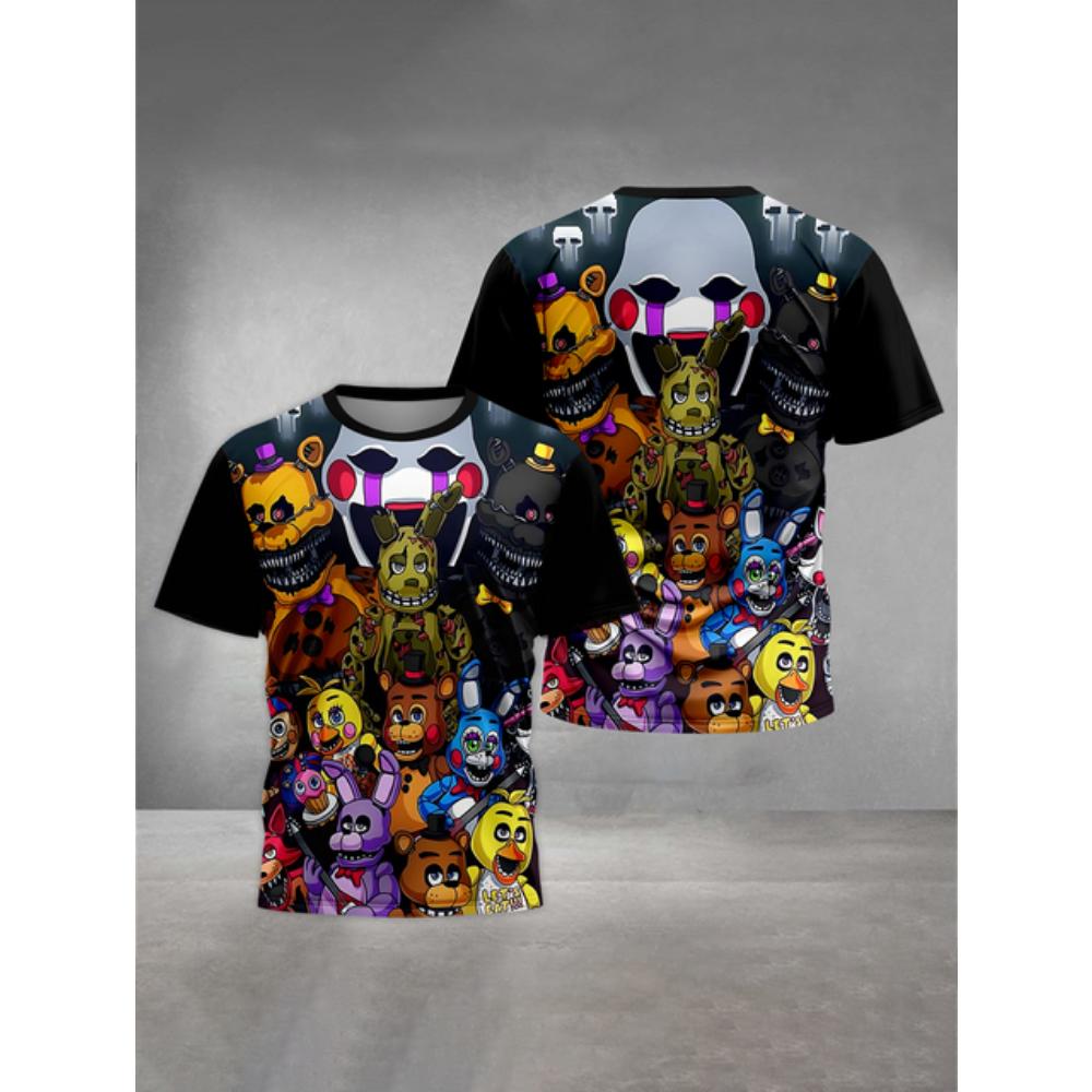 Five Nights Freddys 3D Print Детская одежда от 5 до 14 лет Мужская верхняя одежда для детей Мальчик Девочки Детская футболка Топы Рубашки