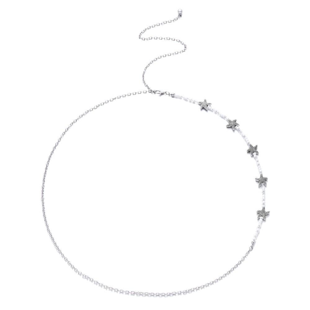 Gold Imitation Pearl Body Chain Shell Beads Belly Chain Fashion Starfish Waist Chain Bikini