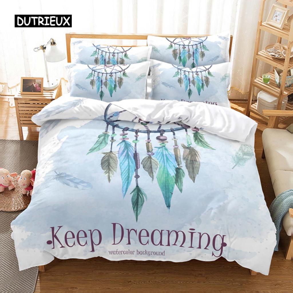 Золотой Ловец Снов Пододеяльник Комплект постельного белья 3D Цифровая печать Постельное белье Queen Size Комплект постельного белья Модный дизайн