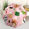 1pc Christmas Pattern Automatic Folding Umbrella - Portable Foldable Design with 8 Ribs, Durable Plastic & Iron Frame, Casual Outdoor Access