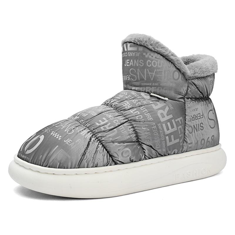 Модные мужские зимние ботинки Зимняя обувь для мужчин Теплые ботильоны Модные универсальные нескользящие толстые плюшевые ботинки для мужчин Хлопковая обувь Популярная