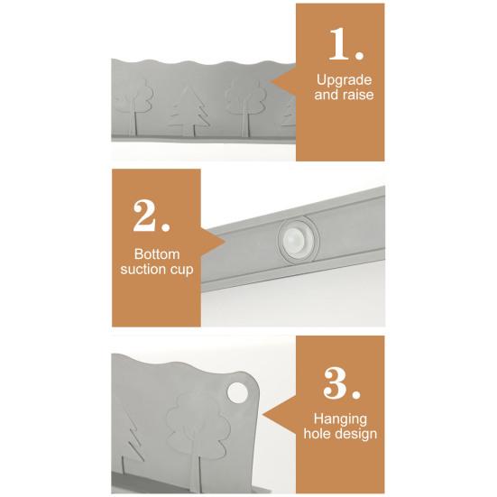 Sink Splash Guard with Suction Cups Vegetable Washing Water Splash Protector Kitchen